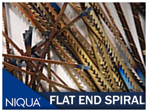 Flat end spiral blades for niqua scroll saw