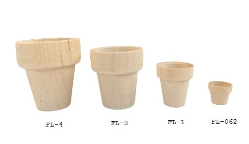 Buy wooden flower pots and wooden pails for crafts | Bear Woods Supply