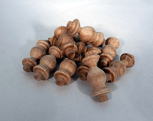 Walnut Gallery Spindles 1-7/16 inch | Bear Woods Supply