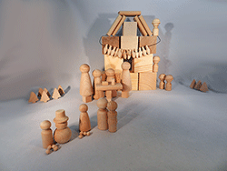 Wooden People, Wooden Peg Dolls, Wooden Pawns