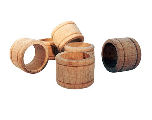 Napkin Rings With Twisted Wood Design (Set of 4) - Brown - Bed Bath &  Beyond - 35720159