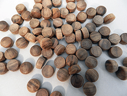 Round Head Walnut Wood Plugs | Bear Woods Supply