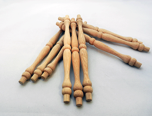 Oak spindles inch by Oak spindles inch by