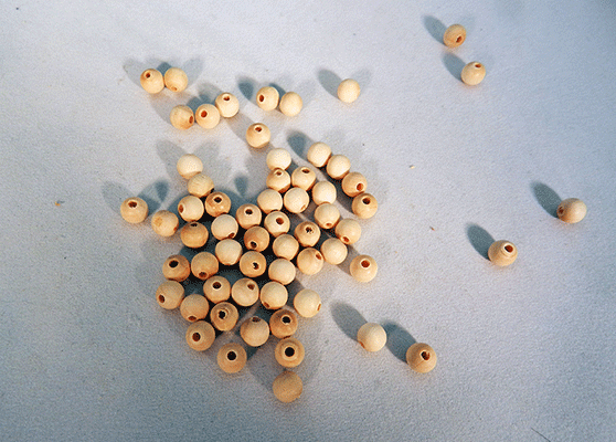 Wood Round Beads 1/4 inch with 5/64 inch Hole