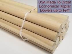 Poplar Dowels Made to Order