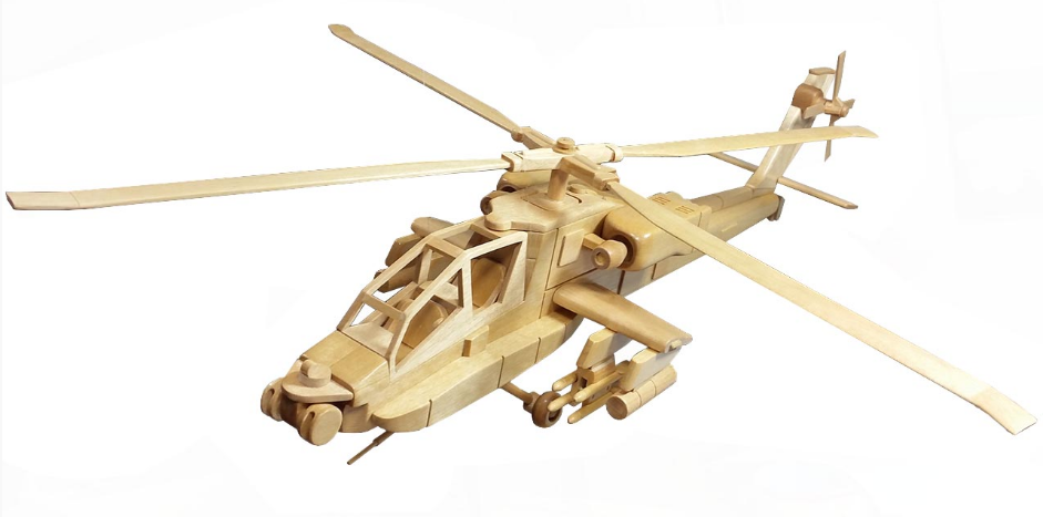 The Apache Attack Helicopter Woodworking patterns Approx. 22