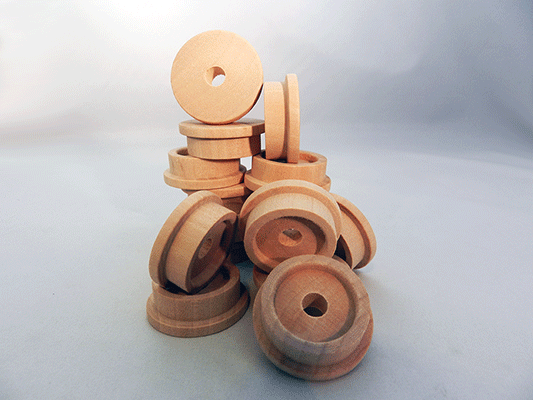 Wooden Train Wheel 1 2 X With 5