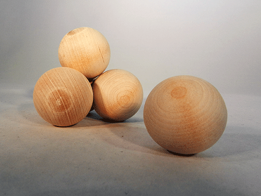 Round Wood Craft Ball 1-1/2 inch Diameter