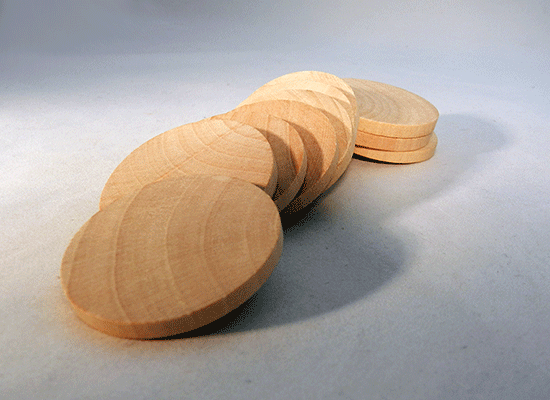 Wooden Disk 1-3/4 X 3/16 (Per Bag of 100)