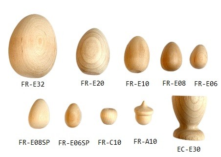 Buy wooden eggs and hardwood apple shapes | Bear Woods Supply