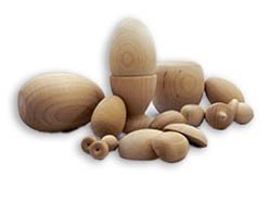 Wooden Eggs, Wooden Fruit