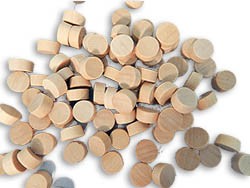 100 Oak wood screw hole plugs 1/4" inch shank diameter button … mushroom 