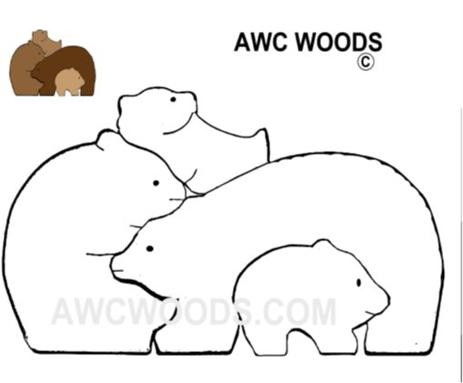 Bears Scroll Saw Puzzle Patterns