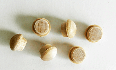 Buy Birch Screw Hole Button Wood Plugs with Tapered Sides| Bear Woods Supply