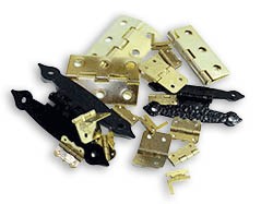 Hinges, Brass and Black Hammered Hinges