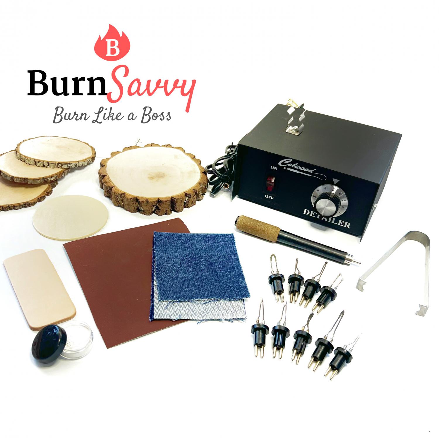 Wood Burning Pro Burner Kit with 9 pyrography tips