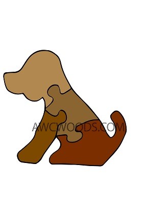 Whippet Dog Amish Made  Wood Scroll Saw Puzzle Toy Figurine Art 