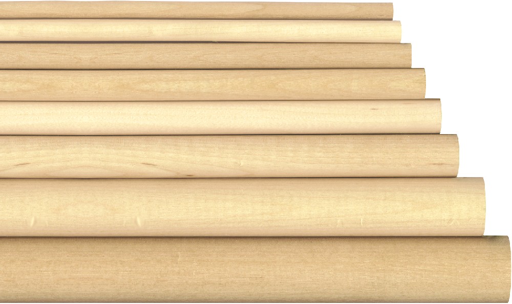 Birch Wood Dowels 1/4 x 48 (Box of 500)