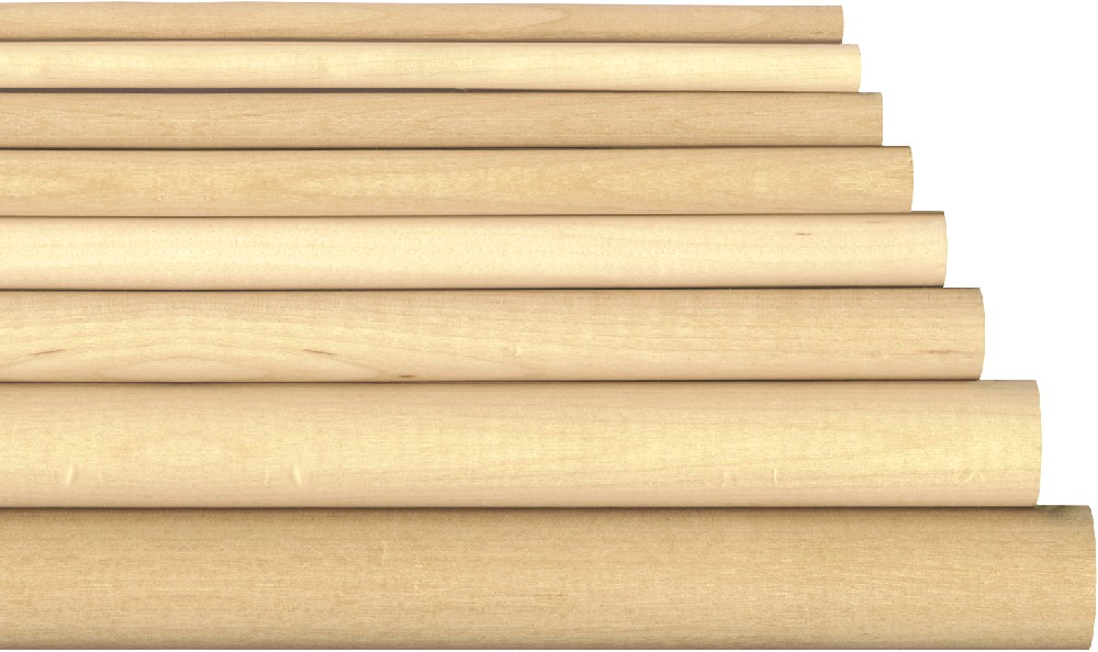 Birch Dowels 12 Length, 7/16 Diameter (Each)