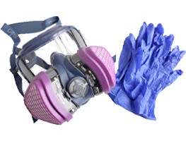 Epoxy Safety Masks and Gloves