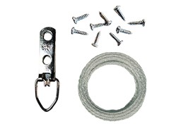 Wire Hanging Kit with Mounting Screws for 5 Pictures (up to 25 LBS)