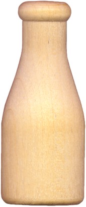 Mini Wood Milk Bottle, wood toy accessories