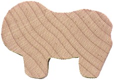 lion cut-out shape wooden