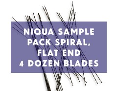 Niqua Scroll Saw Blades Sample Pack Flat End Spiral Blades - 4 Dozen Blades