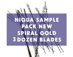 Niqua Scroll Saw Blades Sample Pack New Spiral Gold Blades - 3 Dozen Blades