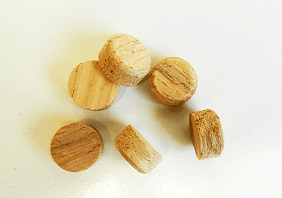 oak plugs grain sides straight floor side wood diameter thick per