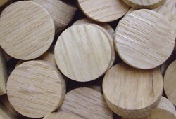 40 Oak Side Grain Flat Head Tapered Solid Wood Dowel Furniture Screw Plugs 25mm 