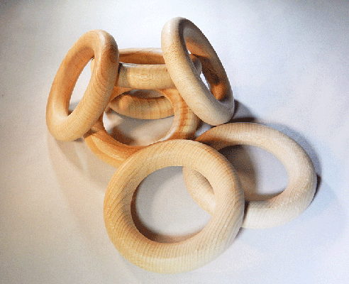 Wooden Rings, 2-1/2 Made in USA (Per 25)