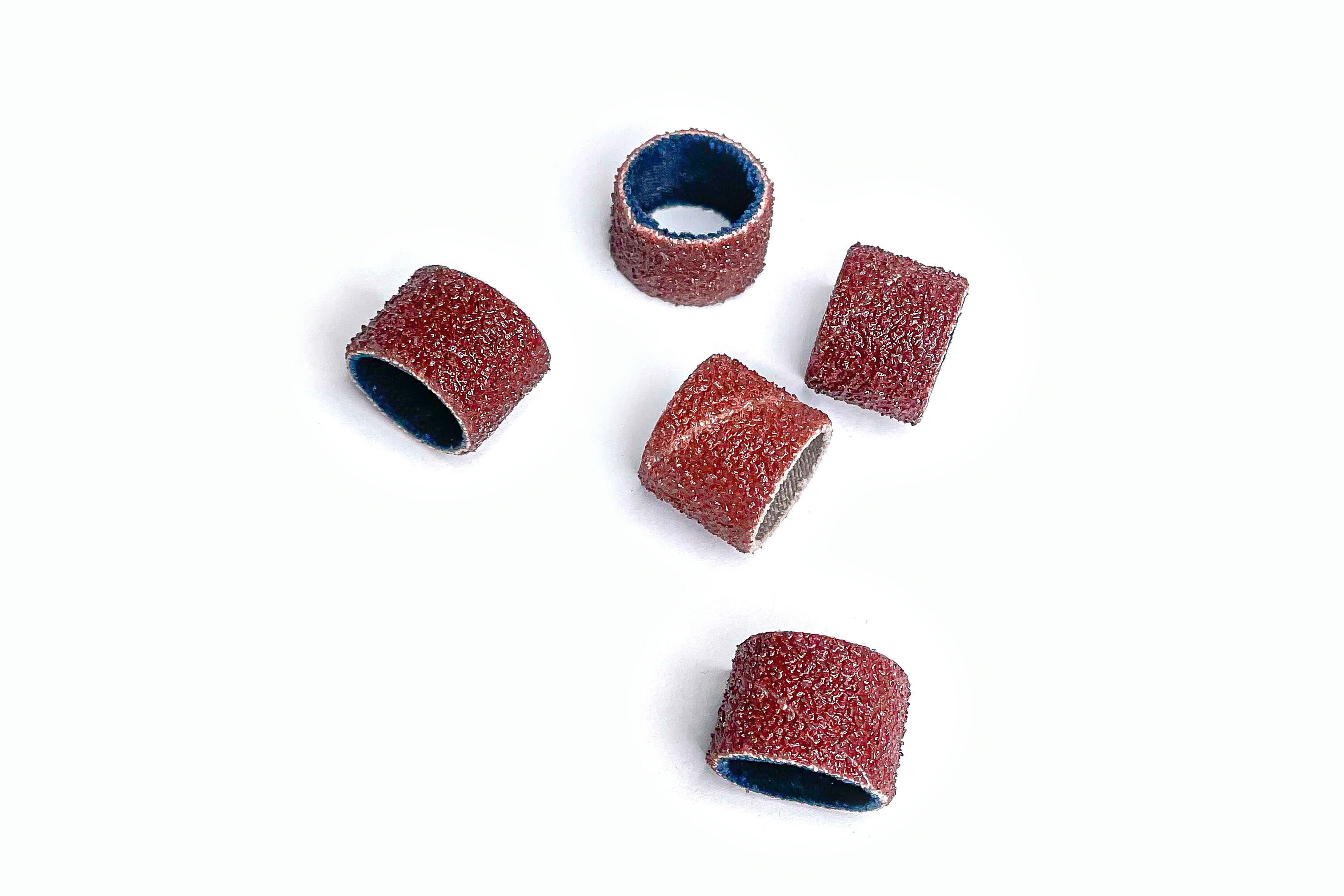 Medium Grit 1/2" Rotary Abrasive Bands Red (Per 25)