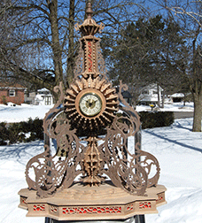 scroll saw clock with clock inserts