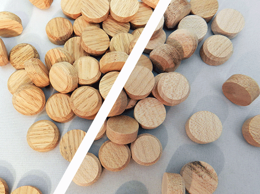 WIDGETCO 1/2 Oak Wood Plugs End Grain WIDGETCO 1/2 Oak Wood Plugs End Grain