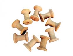 Large Unfinished Wooden Spools for Crafts (1.37 x 2 In, 40 Pack)