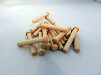 Wooden axle pegs for models and toys