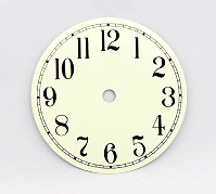 Ivory Arabic Clock Dial 4-1/2" | Bear Woods Supply