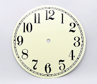 Ivory Arabic Clock Dial 7-7/8" | Bear Woods Supply