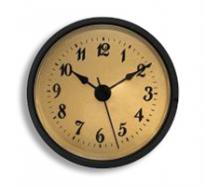 2-7/8 Gold Arabic Clock Insert - Black Bezel