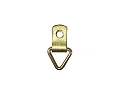 Mini Brass D-Ring Hangers 1/4 by 3/4 (Use #2 Screws) Per 100 D-Ring Hangers