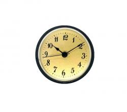 Clock Inserts, 3-1/2 Arabic Numerals, Gold Dial, Black Bezel