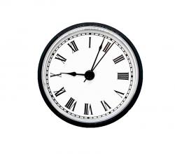 Clock Inserts, 3-1/2 Roman Numerals, White Dial, Black Bezel