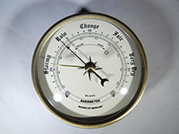 Gold Bezel Ivory Face Barometer