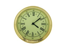 2 Ivory Roman Premium Clock Insert - Brass Bezel