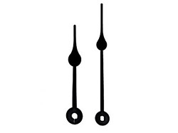 Clock Hands 1-7/8  for sale - Black Spade (For up to 4-1/2 Dial diameter)
