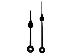 Free with Purchase of Clock Movements - Clock Hands 2-1/2 Black Spade (For up to 7 Clock Dial Diameter)