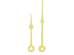 Free with Purchase of Clock Movements - Clock Hands 3-3/8 Brass Spade (For up to 8 Clock Dial Diameter)
