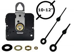 USA Made High-Torque Quartz Clock Mechanism with Hands for 10-12" Diameter Clock