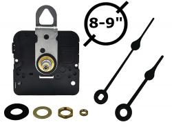 USA Made High-Torque Quartz Clock Mechanism with Hands for 8-9" Diameter Clock